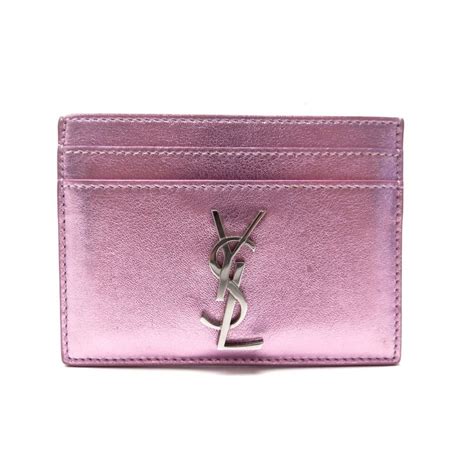 porte carte rose ysl